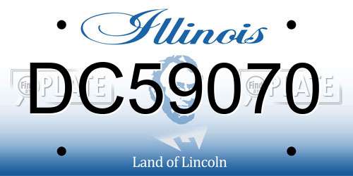 DC59070 Illinois License Plate