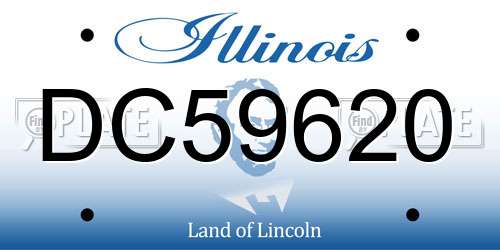DC59620 Illinois License Plate
