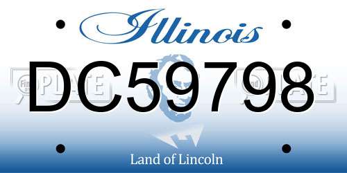 DC59798 Illinois License Plate