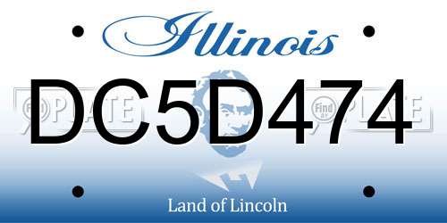 DC5D474 Illinois License Plate
