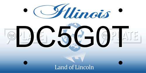 DC5G0T Illinois License Plate