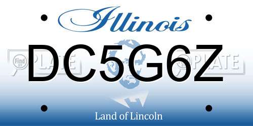 DC5G6Z Illinois License Plate