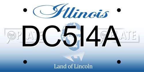 DC5I4A Illinois License Plate