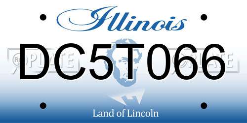 DC5T066 Illinois License Plate