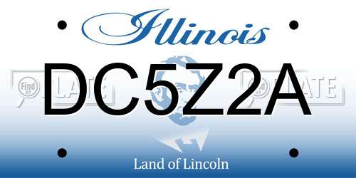 DC5Z2A Illinois License Plate