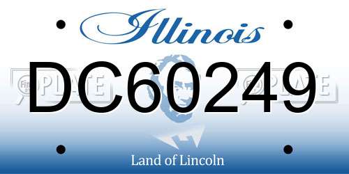 DC60249 Illinois License Plate