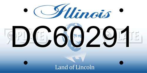 DC60291 Illinois License Plate