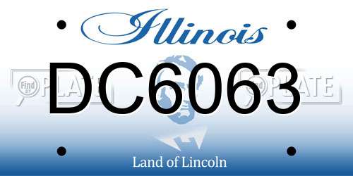 DC6063 Illinois License Plate