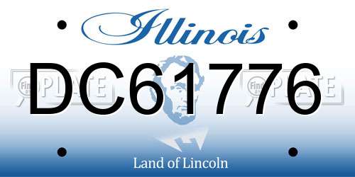 DC61776 Illinois License Plate