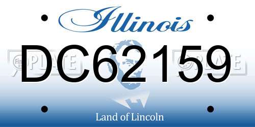 DC62159 Illinois License Plate
