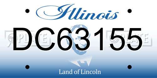 DC63155 Illinois License Plate