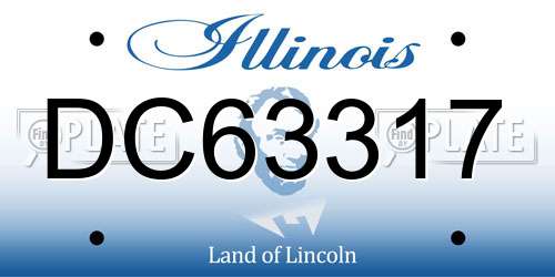 DC63317 Illinois License Plate