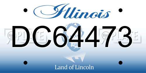 DC64473 Illinois License Plate