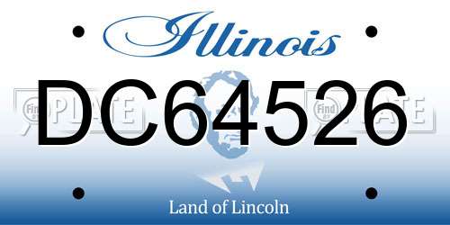 DC64526 Illinois License Plate