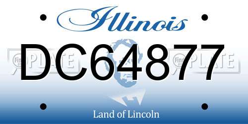 DC64877 Illinois License Plate