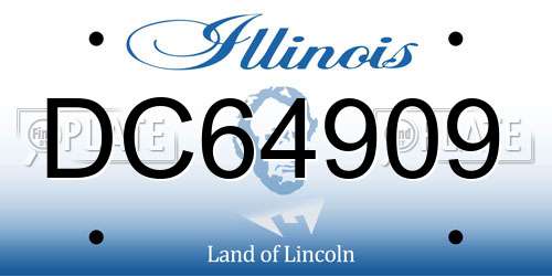 DC64909 Illinois License Plate
