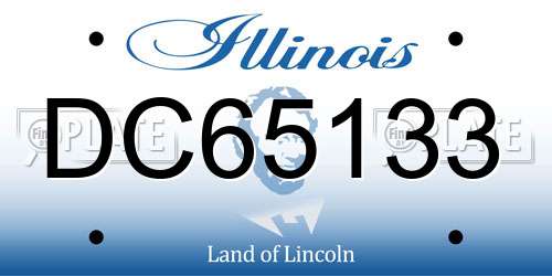 DC65133 Illinois License Plate