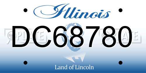 DC68780 Illinois License Plate