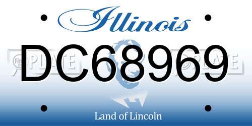DC68969 Illinois License Plate