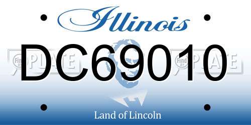 DC69010 Illinois License Plate