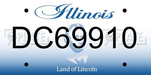 DC69910 Illinois License Plate