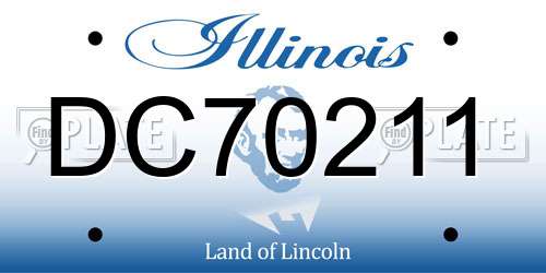 DC70211 Illinois License Plate