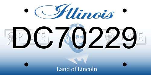 DC70229 Illinois License Plate