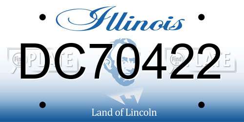 DC70422 Illinois License Plate