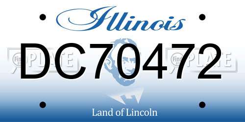 DC70472 Illinois License Plate