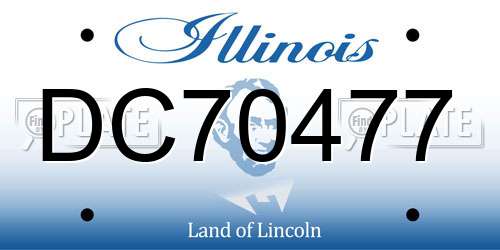 DC70477 Illinois License Plate
