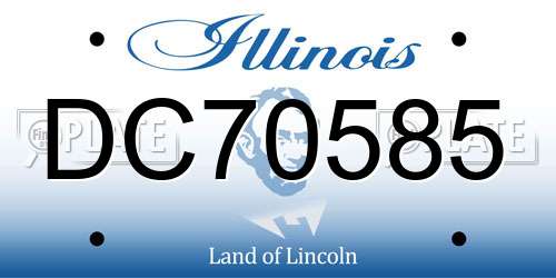 DC70585 Illinois License Plate