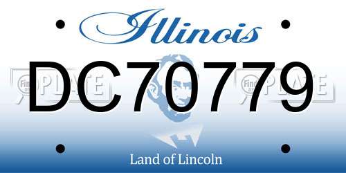 DC70779 Illinois License Plate