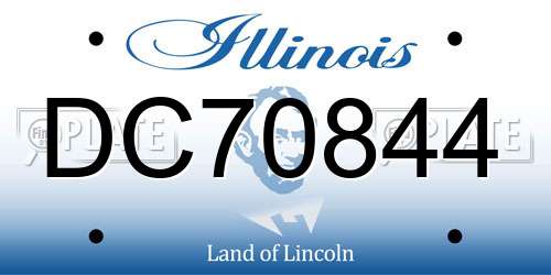 DC70844 Illinois License Plate