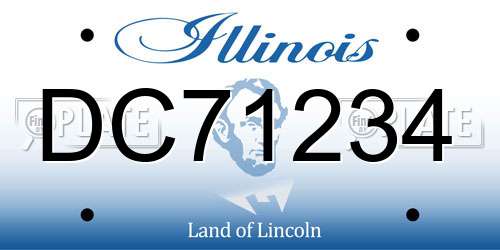 DC71234 Illinois License Plate