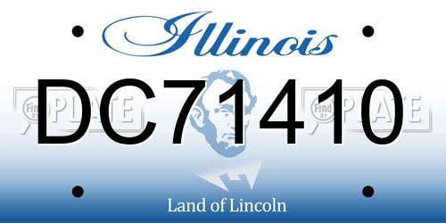 DC71410 Illinois License Plate