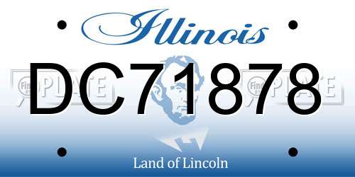 DC71878 Illinois License Plate