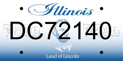 DC72140 Illinois License Plate