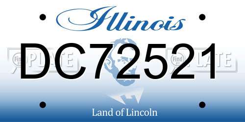 DC72521 Illinois License Plate