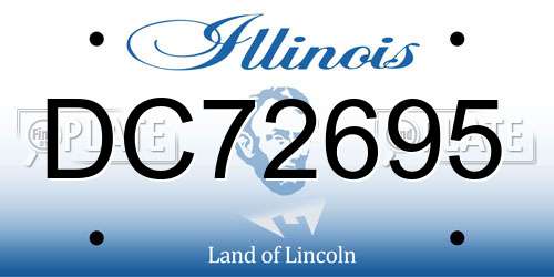 DC72695 Illinois License Plate