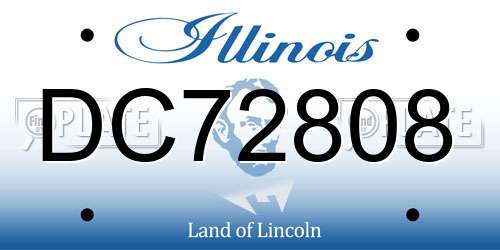 DC72808 Illinois License Plate