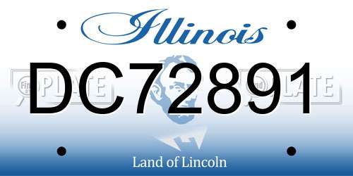 DC72891 Illinois License Plate