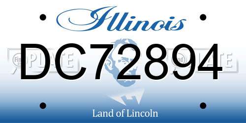 DC72894 Illinois License Plate
