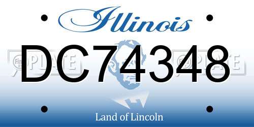 DC74348 Illinois License Plate