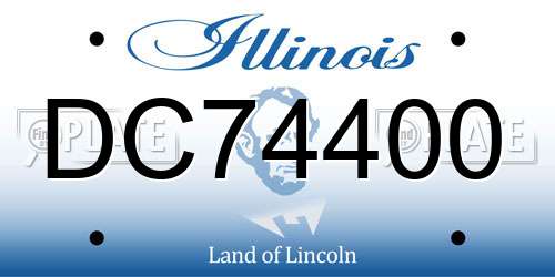 DC74400 Illinois License Plate
