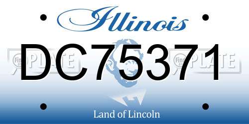 DC75371 Illinois License Plate