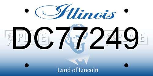 DC77249 Illinois License Plate