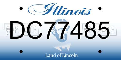 DC77485 Illinois License Plate