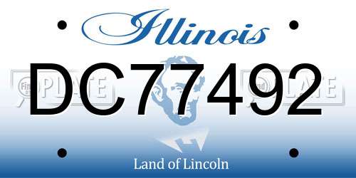 DC77492 Illinois License Plate