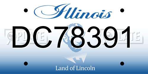 DC78391 Illinois License Plate