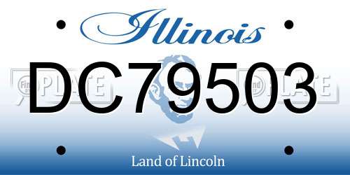 DC79503 Illinois License Plate